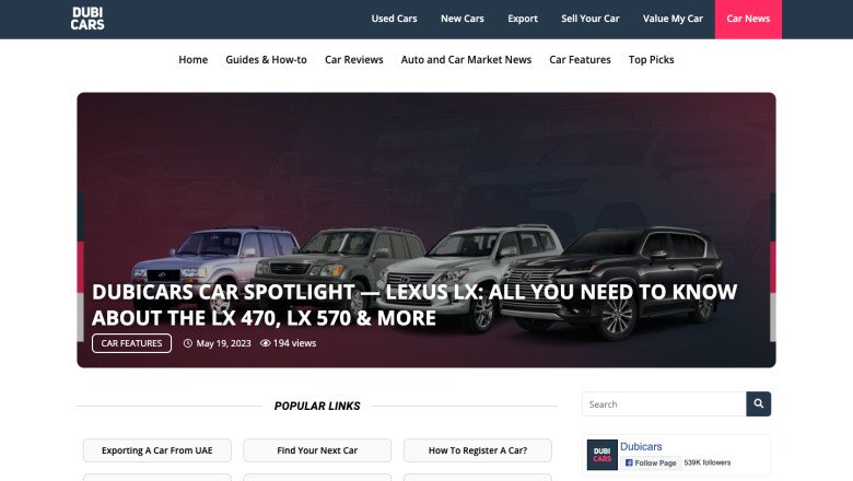 DubiCars Blog Ranks In The Top 15 Among The List Of 90 Best Blogs & Websites In The UAE