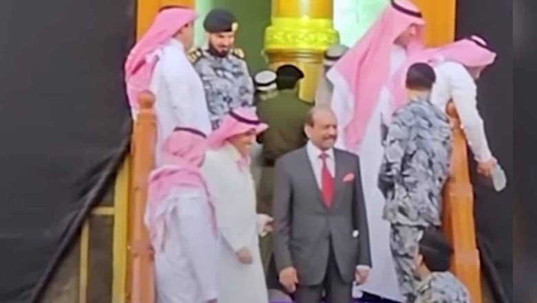 UAE: Indian bizman Yusuff Ali attends washing ceremony of Kaaba