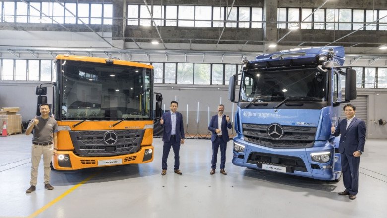 Mercedes-Benz unveils the arrival of the eActros and eEconic all-electric trucks in Hong Kong