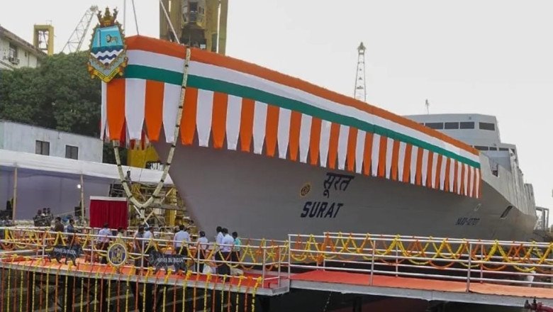 Navy’s Under-Construction Warship Surat’s Crest Unveiled