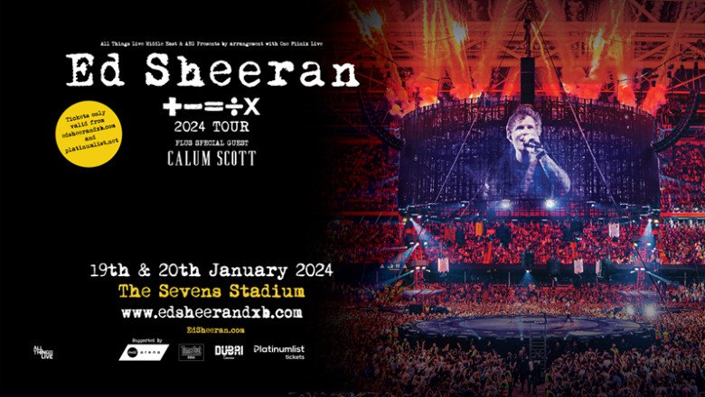 General On-Sale To Seeed Sheeran Live In Dubaion His Record-Breaking ‘+ – = ÷ X’ Tour To Open Tomorrow