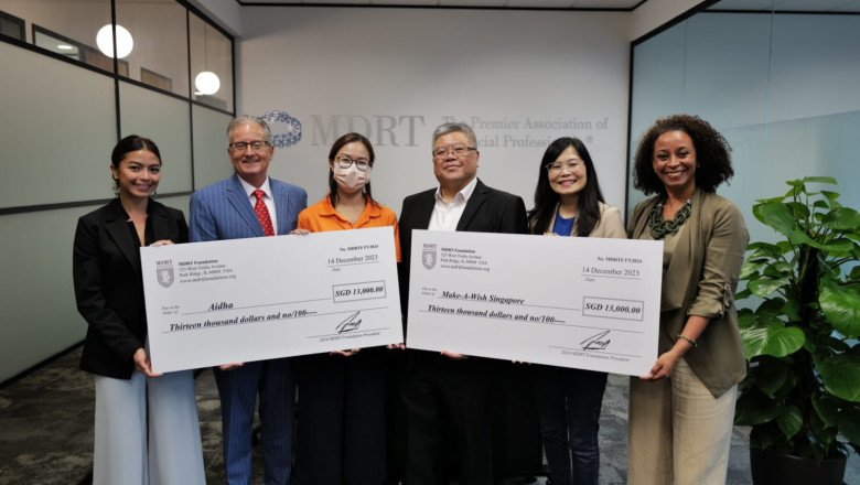 MDRT and the MDRT Foundation Donate to Aidha and Make-a-Wish Singapore