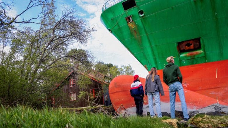 Norway homeowner wakes up to find 440-foot ship ran aground on his doorstep: “It’s a very bulky new neighbor”