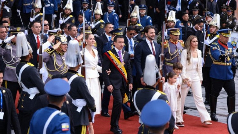 Ecuador President Daniel Noboa sworn in for second term, vows to fight drug trafficking, violent crime