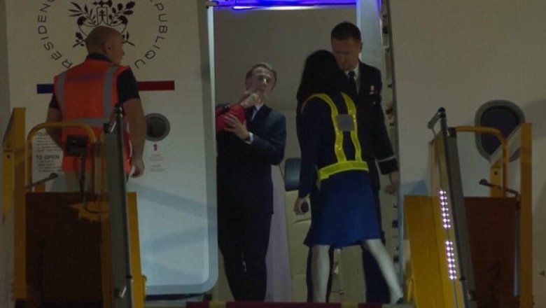 Brigitte Macron appears to push away husband and French President Emmanuel Macron’s face upon arrival in Hanoi