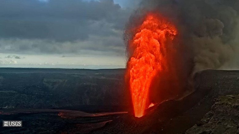 Hawaii’s Kilauea volcano shoots lava hundreds of feet into the air in latest eruption