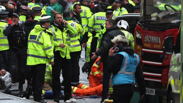 ‘He just kept going’: Car ploughs into celebrating Liverpool fans, driver arrested