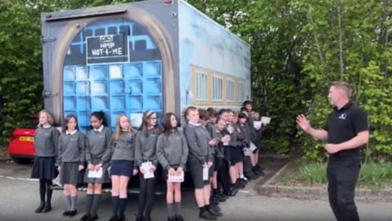 Mobile prison cells show students what life behind bars is like