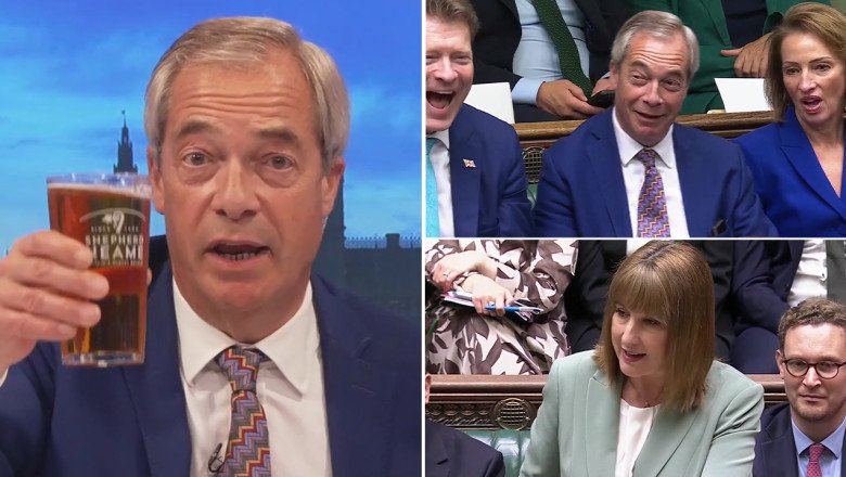 Nigel Farage swipes back at Rachel Reeves after being caught off-guard by unexpected pub jibe