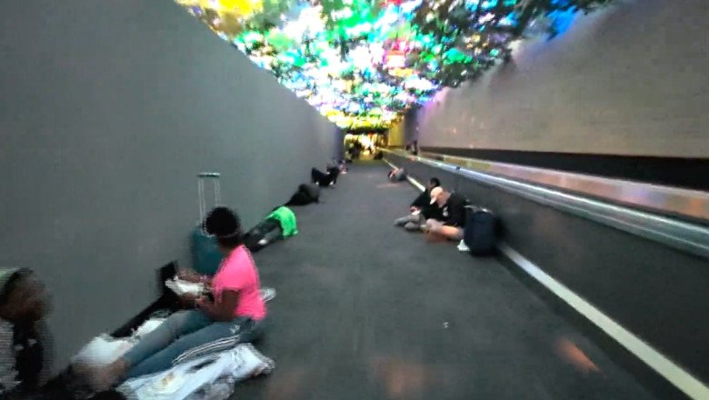 Lightning, hailstorm forces hundreds of canceled flights in Atlanta
