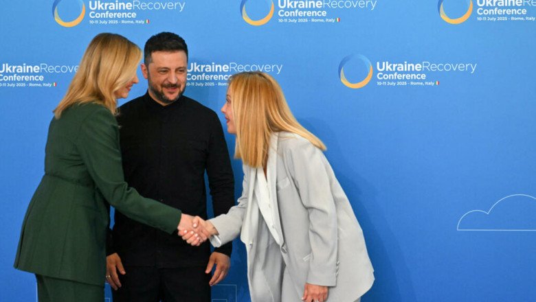 Zelensky meets US envoy on sidelines of Rome summit on rebuilding Ukraine