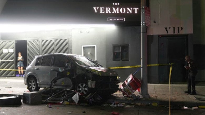 Vehicle plows into crowd waiting to enter nightclub in Los Angeles, injuring more than 30 people