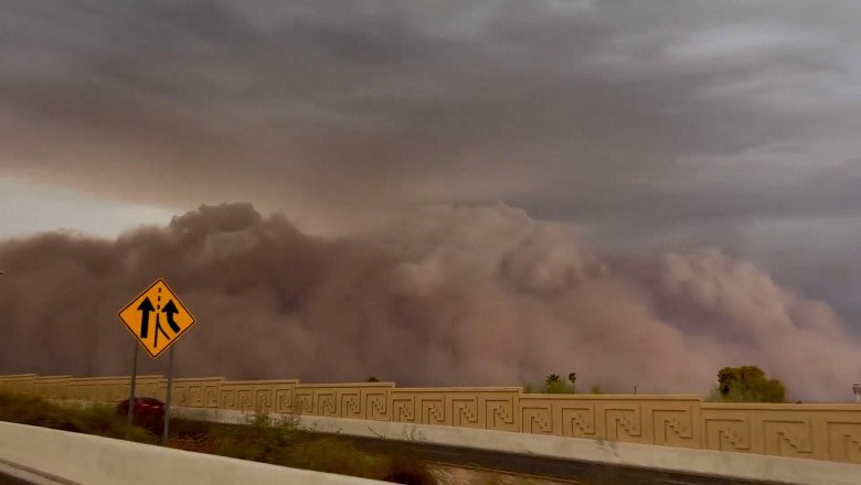 Videos show dust storm sweeping through Phoenix area, ASU football stadium, more