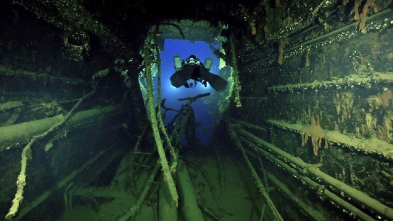 Titanic’s sister ship Britannic was sunk by a mine in 1916. Divers have recovered artifacts from the wreckage.